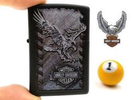 ◤球球玉米斗◢ 正品 美國ZIPPO打火機 哈雷系列 老鷹 (黑色烤漆-型號28485)
