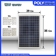 solar panelแผงโซล่าเซลล์ แผงโพลี Poly แผงโซล่า พลังงานแสงอาทิตย์ Solarcell Panel ขนาด 13W 20W 25W 35W 60W 12V และ 18V ราคาถูก