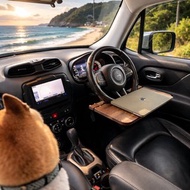 日本製造 可折疊車用書桌 胡桃木 可移動書房