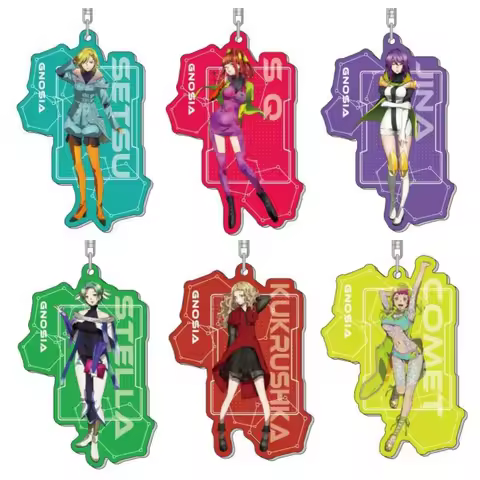 Anime Gnosia Acrylic Keychain Model Figures Yuri Setsu SQ Racio Jina Shigemichi Cosplay Model Dorm D