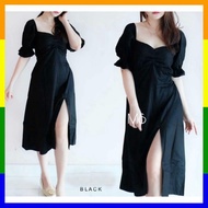 dress casual wanita sandra gaun baju sabrina wanita midi blouse hitam