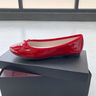 รองเท้าส้นแบนหัวมนแบบสวมหัวหนังแท้ Repetto ทรงหัวกลมสไตล์วินเทจ รองเท้าสวมสบายสำหรับผู้หญิง ทรงหัวกล