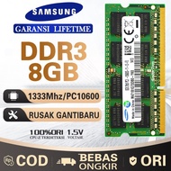 GERCEP!!! Ram laptop SAMSUNG SODIMM 8GB DDR3 10600/ DDR3-1333 8G sodim