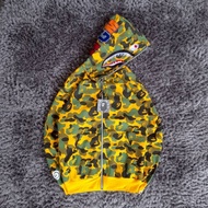 BAPE GREEN YELLOW ZIPPER HOODIE