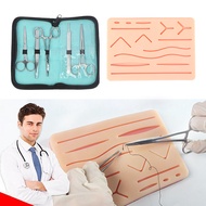 Surgical Suture Practice Set For Medical Training Repeatable Silicone Simulated Wound Plus Suture Ki