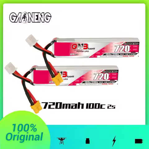 GAONENG GNB Lipo Battery 720mAh 7.6V 2S 100C 200C XT30 Connector For RC FPV Whoop Frame Kit Tinywhoo