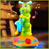 [chichome.my] Kids Dancing Saxophone Caterpillar Music Light Electric Caterpillar Saxophone Toys Aut