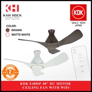 KDK E48HP 48" DC MOTOR CEILING FAN WITH WIFI + 2 YEARS WARRANTY