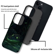 for iPhone 15 Case,Night Pond Crocodile for iPhone 15 Cases 2 in 1 Hard Shell + Silicone,Shockproof 