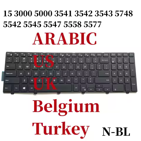 100%new Korean US BE For Dell Inspiron 15 3000 5000 3541 3542 3543 5748 5542 5545 5547 5558 5577 lap