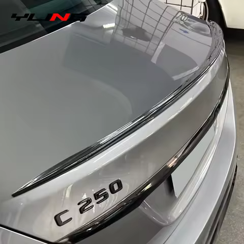 For Mercedes Benz W205 C Class AMG 2015+ C43 C63 C200 C250 C300 C400 Car Rear Trunk Spoiler Lip Trim