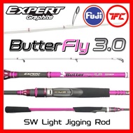Expert Graphite Butterfly 3.0 🦋 Light Jigging Baitcasting & Spinning Rod Butterfly 3 III