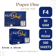 PaperOne HVS F4 80Gsm HVS Copy Paper F4 80Gsm All PAPERONE BrandPURPOSE 1 RIM/