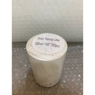 Sticker Label Paper 100x100mm (content 250) Roll/Roll- A6 Thermal
