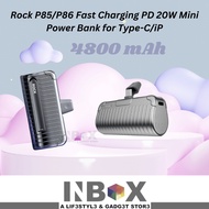 IN-BOX Rock P85/P86 Fast Charging PD 20W Mini Power Bank 4800mAh for type-C / iP