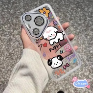 Cute Graffiti White Dog Phone Case For OPPO A17 A16 A16S A16K A16E A15 A15S A12 Reno 8T 8Z 7Z 6Z 5Z 