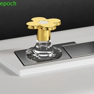 EPOCH Water Tank Button, Smooth Flower Shaped Toilet Push Button, Long Nail Protector Multifunction Waterproof Plastic Drawer Pull Closet