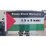 (Cotton / Polyster) 2.5 x4 5ft Palestine Flag | Palestine Spring Flag | Bendera Palestine | Save Gaz