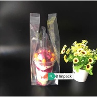 PE Singlet Y/Plastik Transparent With Handle 12'' x 14’'#Plastik Beg Tangkai 12'' x 14'#plastik bag 