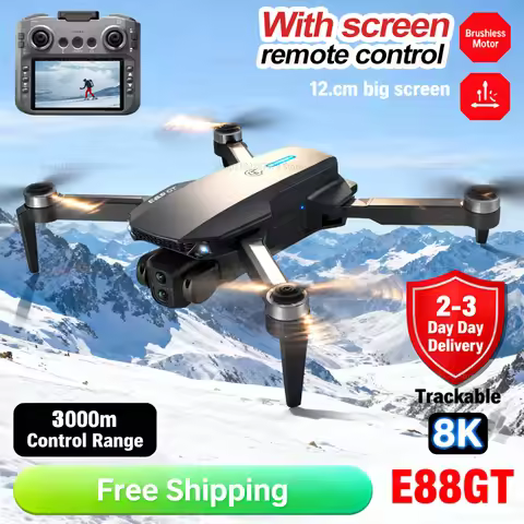 E88GT Large Screen WIFI FPV Drone With 8K HD Camera Foldable Quadcopter RC UAV For Aerial Photograph