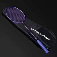 ไม้แบดมินตัน Li Ning ใหม่ล่าสุดภาพเดี่ยวขนาดกลางคาร์บอนเบาเต็มทนทาน4U ไม้แบดฝึกซ้อมการแข่งขันเดี่ยวช