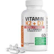 Bronson Vitamin K2 (MK7) with D3 Extra Strength Supplement Bone Health Formula 10,000 IU & 120 mcg M