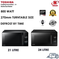 Toshiba 800 Watt Microwave Oven 21 Litre MW2MM21PF(BK)/ 24 Litre MW2MM24PF(BK) [ Fast Shipping ]