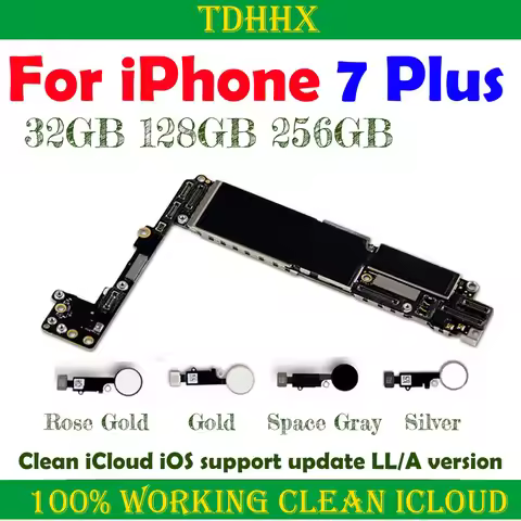 Physical SIM Mainboard With/Without Touch ID For iPhone 7 Plus 128G 256GB Motherboard Clean iCloud L