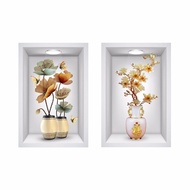 Tranh dán tường 3D VTC bộ hai bình hoa bo2binh-002
