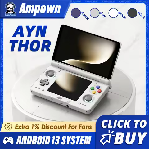 AYN THOR Handheld Game Console 6'' AMOLED 120Hz Main Screen 4K 60fps DP Output Snapdragon 8 Gen 2 Pr