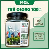 Trà olong 100% sấy khô 1893 từ Đà Lạt hộp thủy tinh cao cấp trà ô long đậm đà vị nguyên bản