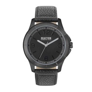 Kenneth Cole Reaction Mens Black Leather Strap Analog Watch Rk50601002 35D