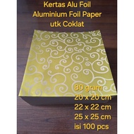 Alu Foil Paper Aluminum Foil Paper for Brown Gold Patterned/