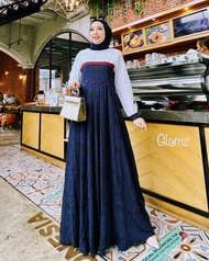 Gamis JumboTerbaru GLAMZ Kringkel Zaguard mix katun Bordil L XL XXL 3L 4L