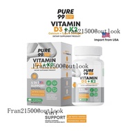 Pure99 Vitamin D3+K2+Calcium+Collagen type ll (ข้อ เข่า กระดูก) 30 เม็ด