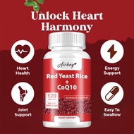 Airboy Heart Health Dietary Supplement, containing red yeast rice and coenzyme Q10, gluten-free, sui