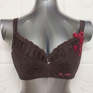 32D/70D QIANYAN PLUS SIZE BRA WIRED 4 HOOKS 3D EMBROIDERY