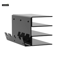 Keyboard Display Stand Acrylic 3 Tier Stand Frame Shelf for Study Room Exhibition Black