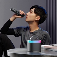 Soaiy Sk2 bluetooth không dây Karaoke Loa Với 2 Microphone Với Mic Hát mic-rô không dây Mini Xách Ta
