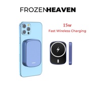 [SG Ready Stock] Mini Magnetic Fast Wireless Charging 15W Powerbank Battery Pack Portable Charger Strong Magnet