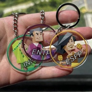 Mbti16型人格钥匙扣周边亚克力小画家挂件书包挂件情侣挂件礼物4.20 MBTI16 personality keychain accessory, acrylic little painter p