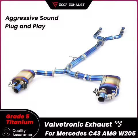Electronic Valve Controlled Titanium Catback Exhaust for Mercedes C43 AMG W205 Powerful Sound Perfor