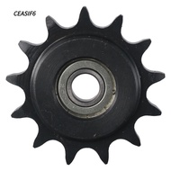 CEASIF6 Convex Idler Gear, 10mm Bore 1/2" Pitch C45 Carbon Steel Chain Idler Sprocket, Durable 13 To