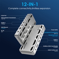 WAVLINK Intel Certified Thunderbolt 5 Dock 12-in-1 Hub with up to 120Gbps MAX 140W PD Single or Dual