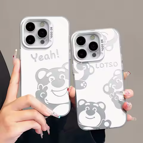 Toys Lotso Bear Case for VIVO Y15S 16 Y17S Y21 Y22S Y27 Y50 Y91 Y93 V23 V25 V27 V29 S1 Pro 5G Matte 