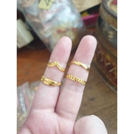Cincin emas polos simple 99 24k 24 karat cincin kawin emas asli