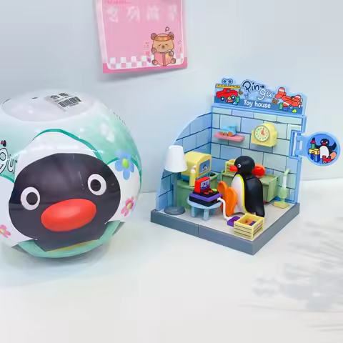 Genuine Pingu Dream Cabin Series Twisted Egg Scene Blind Box Ornaments Children'S Educational Toys T