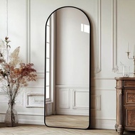 【Black】MOK Body Mirror 150-180CM Mirror With Stand Floor-To-Ceiling Wall Mounting Mirror Full Body M
