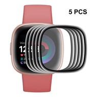 全城熱賣 - 5片裝 適用於 Fitbit Versa 4 / Sense 2 ENKAY 3D曲面PC軟邊+PMMA全屏覆蓋高清屏幕保護膜