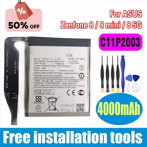 High-Quality New Full 4000mAh C11P2003 Battery for ASUS Zenfone 8 / 8 Mini / 8 5G High Quality Batte